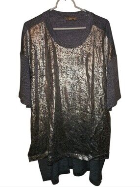 1x DG2 Silver & Blue Heather Top NWOT